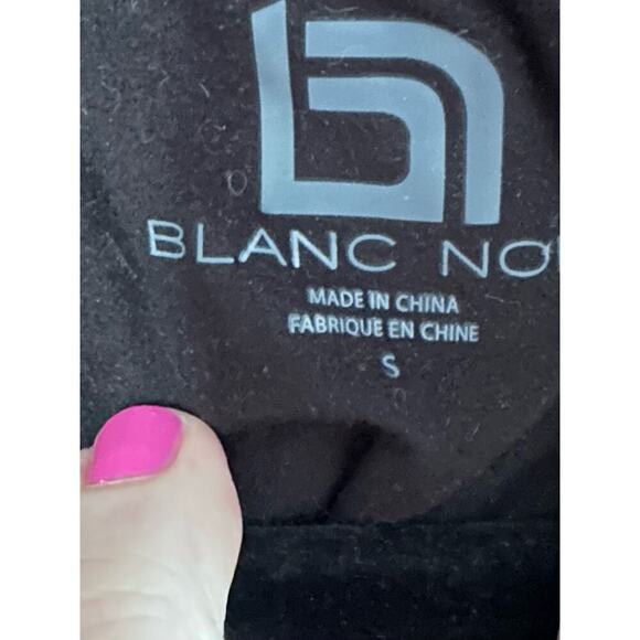 BLANC NOIR Black Puffer Vest Mesh Insets - Sz Small - Picture 3 of 5